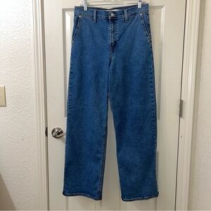 Levi Strauss Signature Heritage High rise Loose Straight Denim Trouser jeans 8